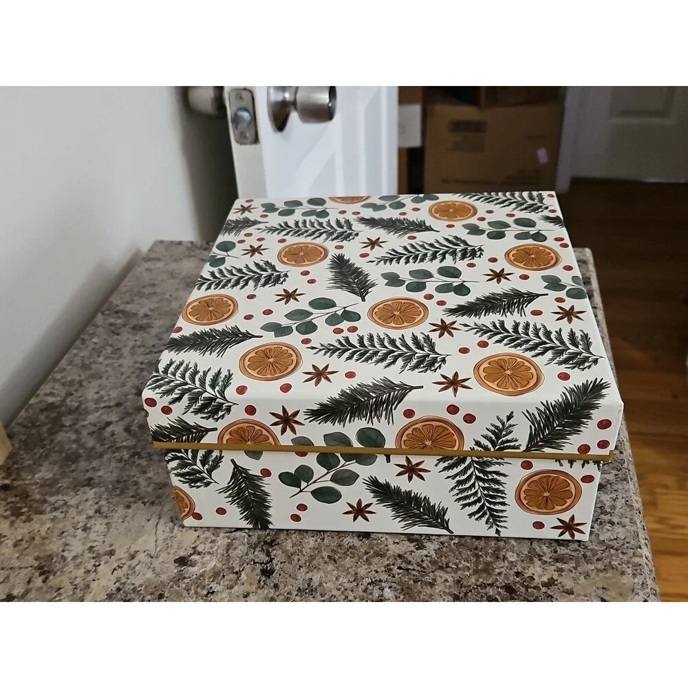 Lady Jayne Storage Box Citrus, Berry, Spice Greenery Holiday Theme 9
